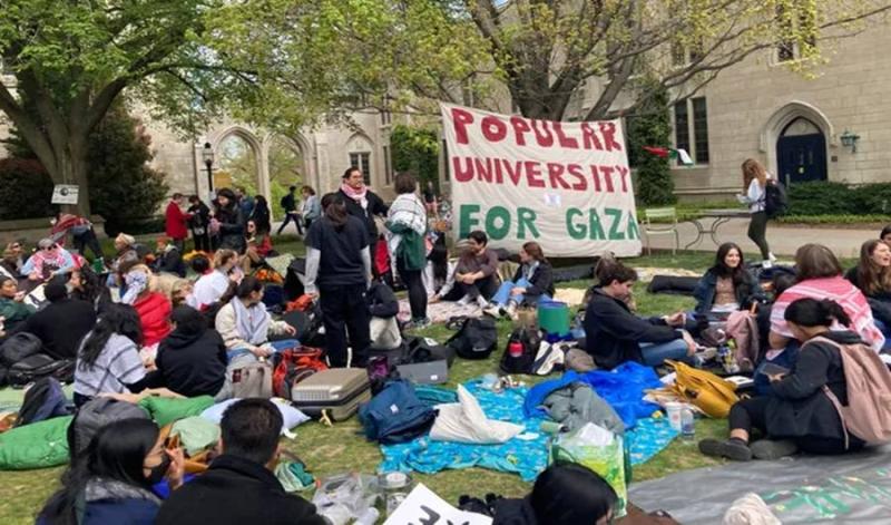 طلاب بجامعة برينستون يضربون عن الطعام تضامنا مع ‏غزة