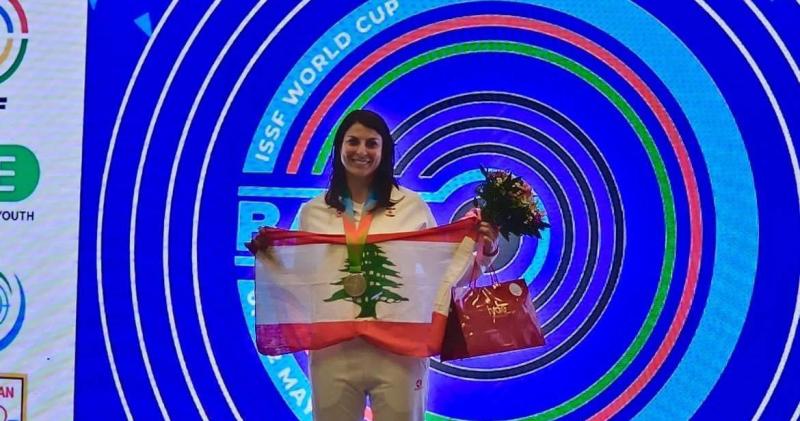ذهبية لراي باسيل في كأس العالم للرماية في اذربيجان