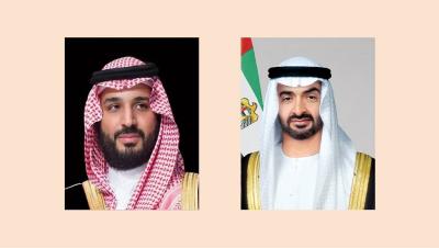 بن زايد يتلقى تعازي محمد بن سلمان بوفاة الشيخ طحنون