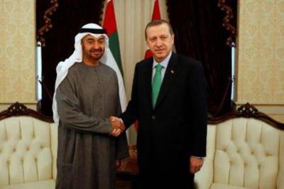 محادثة هاتفية بين ولي عهد أبوظبي وأردوغان