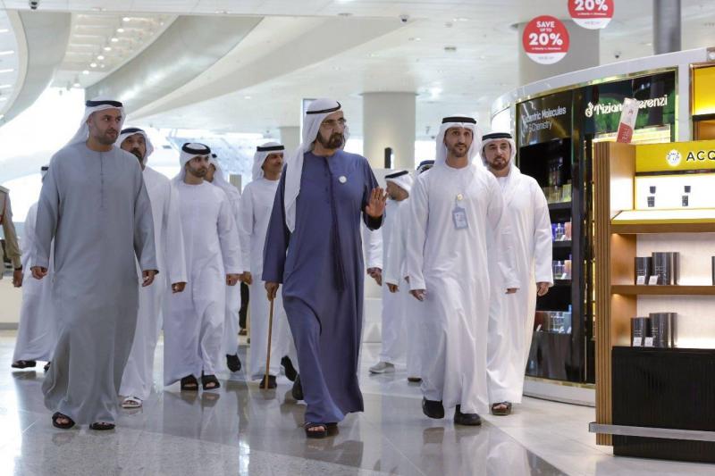 محمد بن راشد: مطار زايد الدولي تحفة معمارية ‏