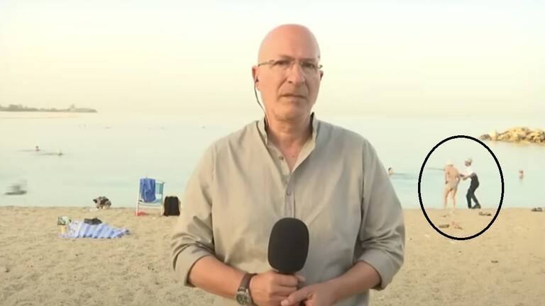 سارق سيء الحظ.. التقطه بث تلفزيوني مباشر أثناء سطوه ‏