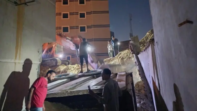 هبوط أرضي بالقاهرة: إنهيار عقار سكني وانقلاب سيارة