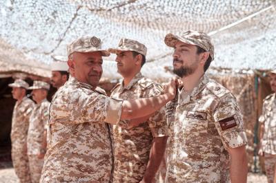 ترفيع ولي العهد الأردني إلى رتبة رائد