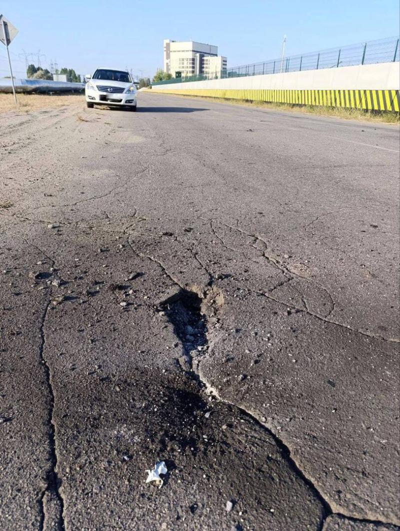 بالصور.. مسيرة أوكرانية استهدفت منطقة محطة زابوروجيه