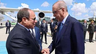بالصورة.. أردوغان يودع السيسي