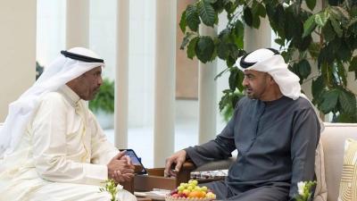 محمد بن زايد يبحث مع وزير خارجية الكويت سبل دعم ‏منظومة العمل الخليجي