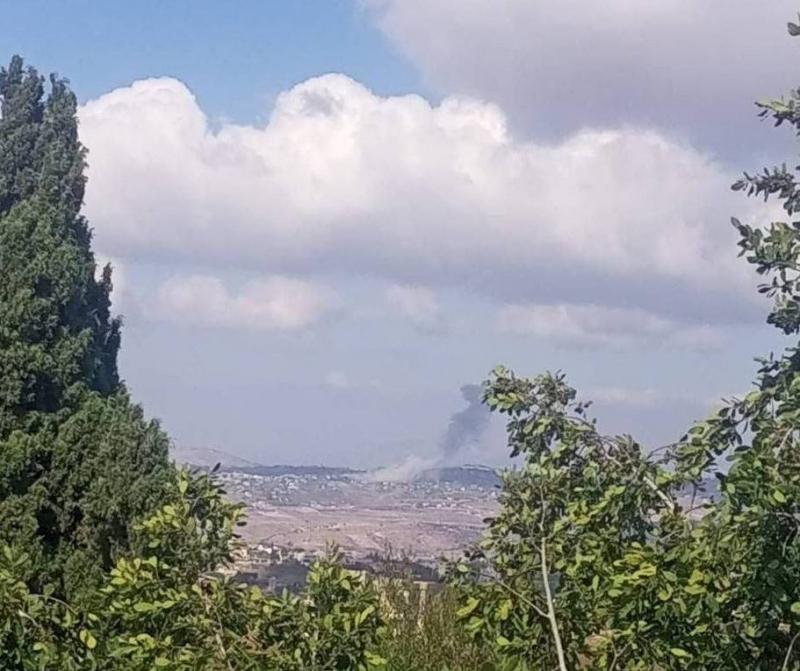 بالفيديو.. غارة إسرائيلية استهدفت بلدة مركبا