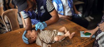 إنطلاق المرحلة الثانية من حملة التطعيم ضد شلل الأطفال في ‏غزة