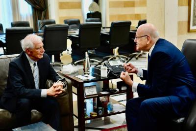 رئيس الحكومة نجيب ميقاتي يلتقي مسؤول السياسة الخارجية في الاتحاد الأوروبي جوزيب بوريل في السراي